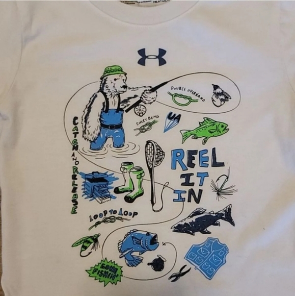 Under Armour Reel It In white tshirt - Picture 2 of 4